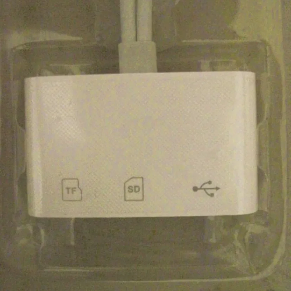 Sd Card Reader for iPhone, iPad, USB Dual Port SD Card Adapter, Easy Transfer